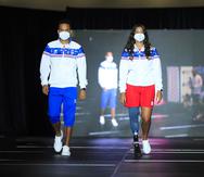 Carmelo Rivera y Yaimillie Díaz cuando fueron presentados en Puerto Rico como parte de la delegación para los Juegos Paralímpicos, en una actividad en la que también estuvo parte de la delegación boricua de los Juegos Olímiocos de Tokio 2020.