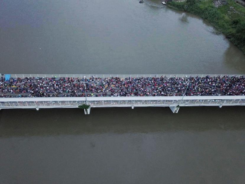 Según Juan Orlando Hernández, presidente de Honduras, esta migración "no tiene precedente". (Agencia EFE)