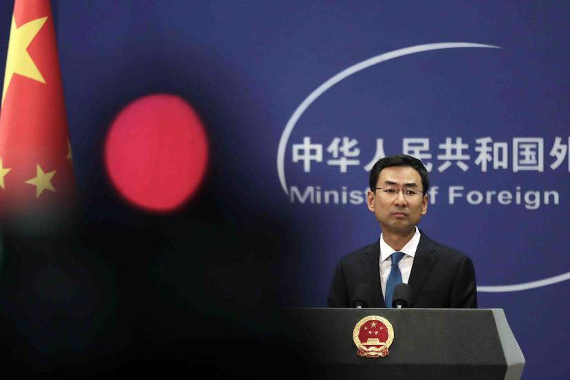 El portavoz del Ministerio de Exteriores chino, Geng Shuang (en la foto), calificó la declaración de Trump de injusta con Beijing.  (AP)