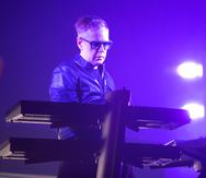 Andy Fletcher de la banda Depeche Mode, durante un concierto como parte de la gira "Global Spirit Tour" en el Capital One Arena, el 7 de septiembre de 2017, en Washington, D.C.