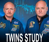 Los gemelos idénticos Mark y Scott Kelly participaron en estudios sin precedentes durante el año que el último estuvo en el espacio. (NASA)