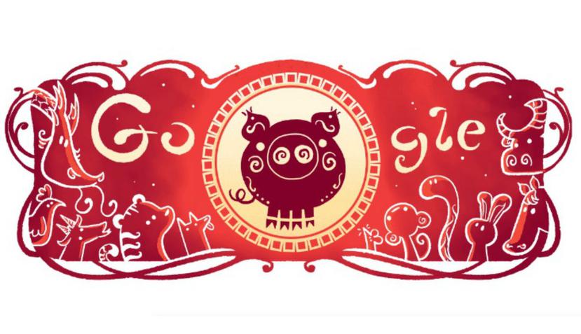 El doodle que Google le ha dedicado al año nuevo chino, el año del cerdo. (Google)