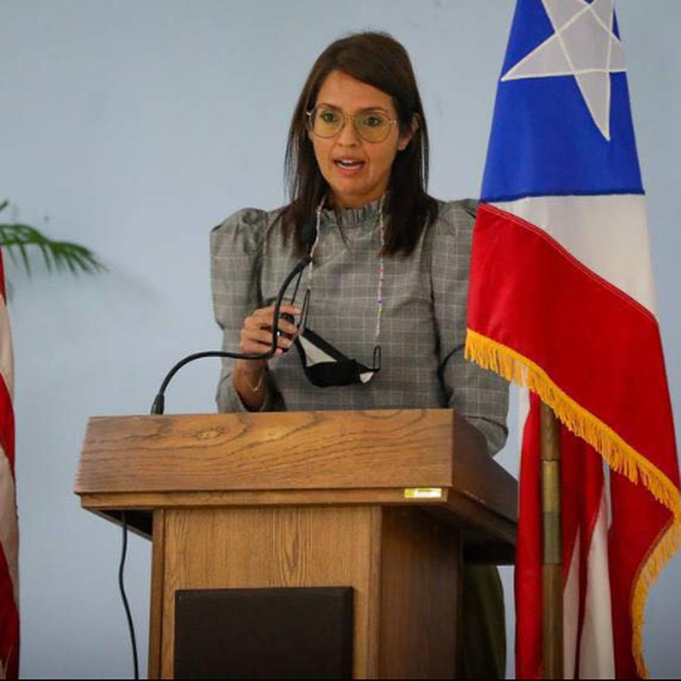 La licenciada Nicole Martínez Martínez durante una actividad del Departamento de la Familia.