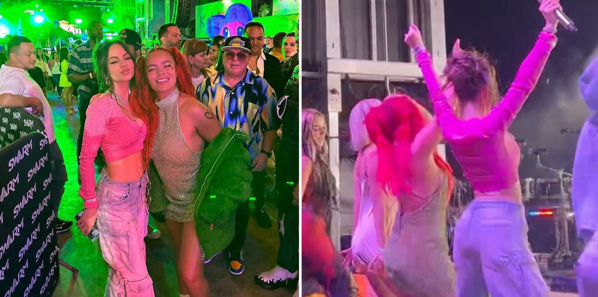 Natti Natasha y Karol G bailan en Miami: "Acompañando a otra reina en tarima"