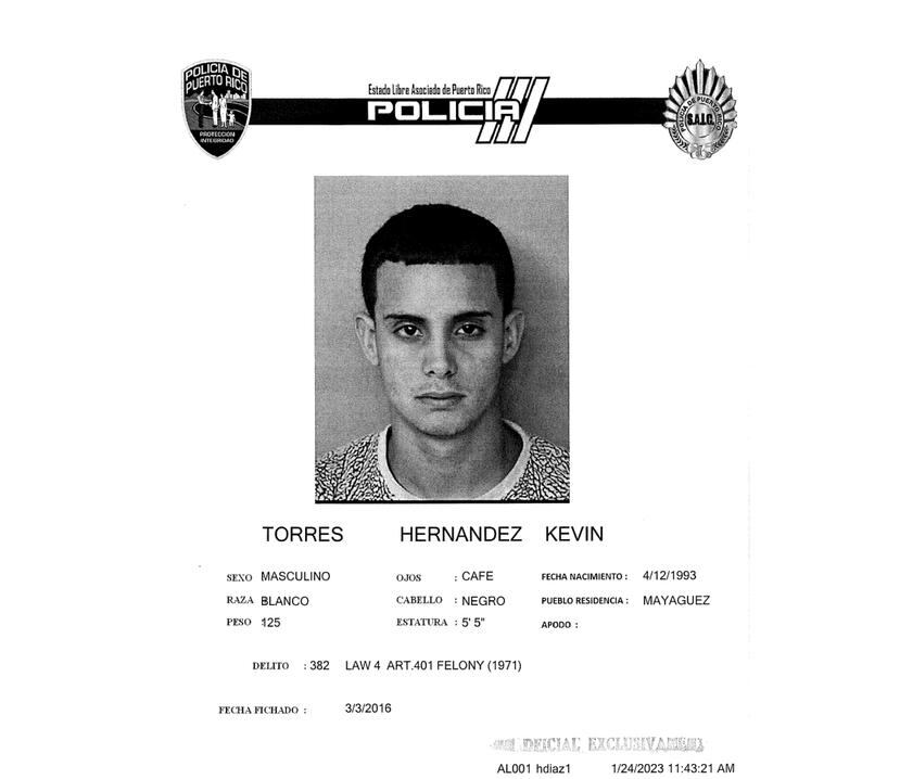 Ficha de Kevin Torres Hernández, quien fue asesinado en la mañana del 24 de enero de 2023.