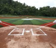 Imagen del nuevo terreno presentado hoy en la Carlos Beltrán Baseball Academy.