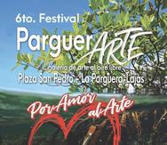 Afiche del sexto Festival ParguerArte que incluye una galería al aire libre en La Parguera.