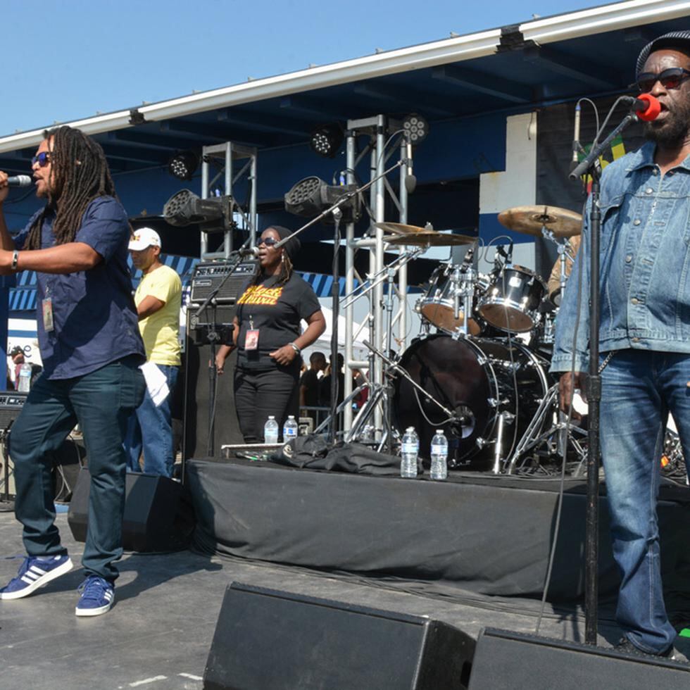 Los integrantes de la legendaria banda jamaiquina de reggae Black Uhuru que  celebra en Puerto Rico sus 50 años en la música.