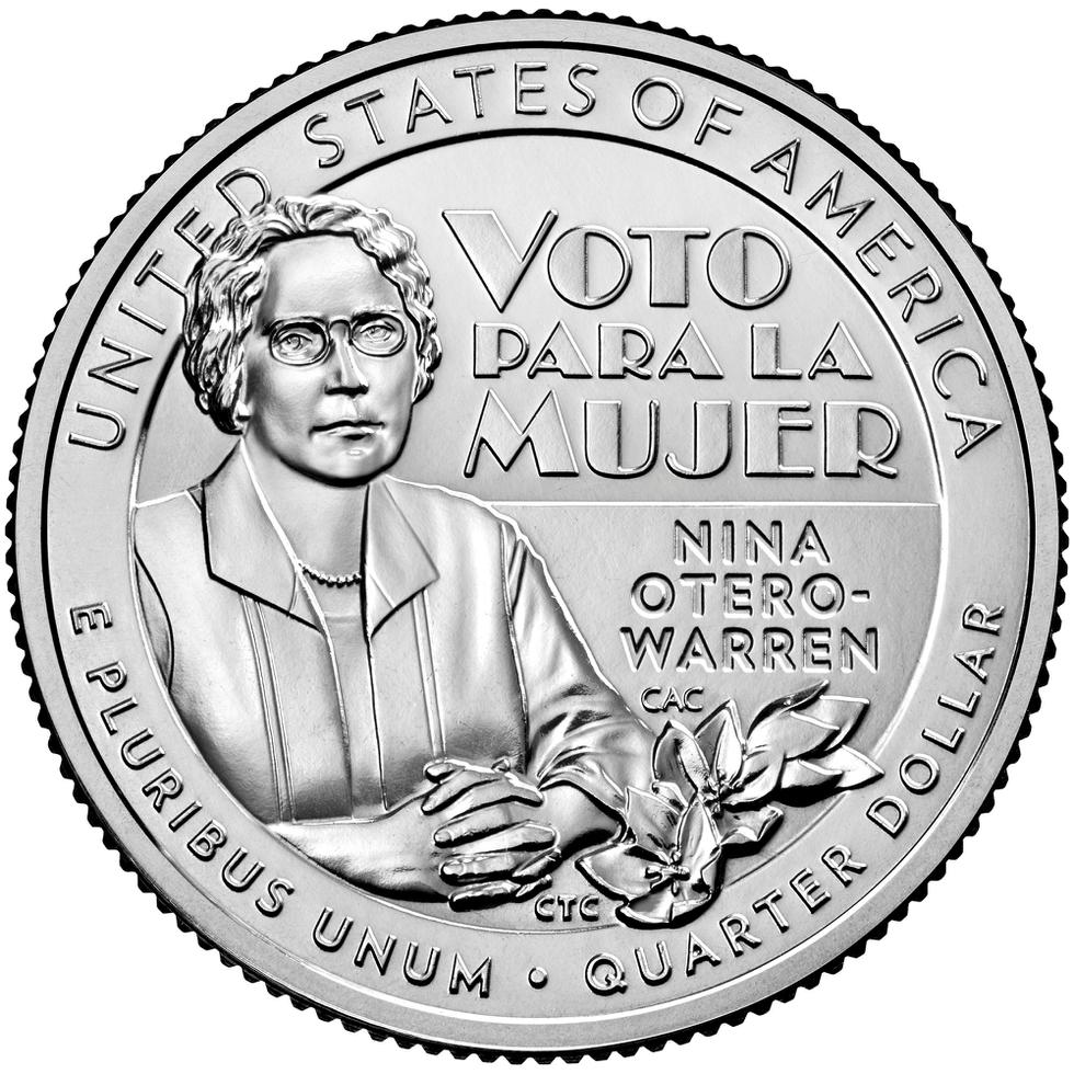 La nueva peseta en honor de Nina Otero-Warren.