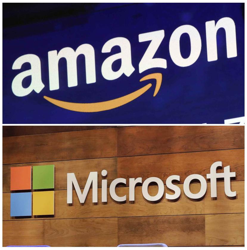 Amazon presentó un reclamo contra la decisión del Pentágono de otorgar un contrato de informática en la nube a Microsoft. (AP/Richard Drew and Ted S. Warren)