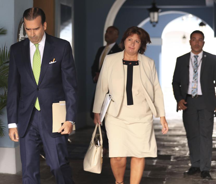 El presidente de la Junta desupervisión Fiscal, José Carrión, y la directora ejecutiva Natalie Jaresko. (GFR Media)