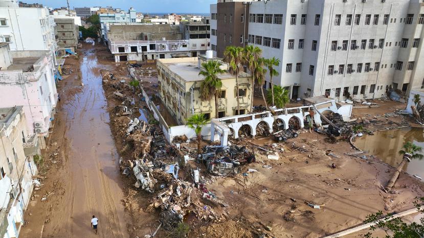 Unas 10,100 personas continúan desaparecidas tras el embate de ciclón Daniel en Libia, hace una semana.