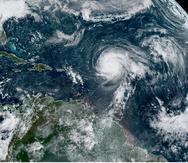Imagen satelital del huracán Teddy en septiembre del 2020.