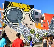 Uno de los murales en la Calle Cerra, como parte dell evento Santurce es Ley, realizado en 2014.