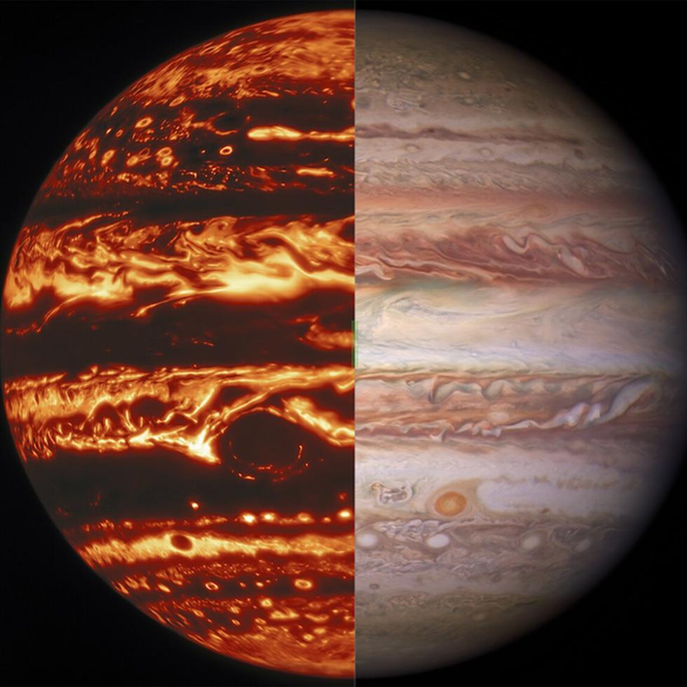 La Gran Mancha Roja es probablemente la tormenta joviana de mayor altura medida hasta la fecha con los instrumentos de microondas y de mapeo de gravedad de Juno.