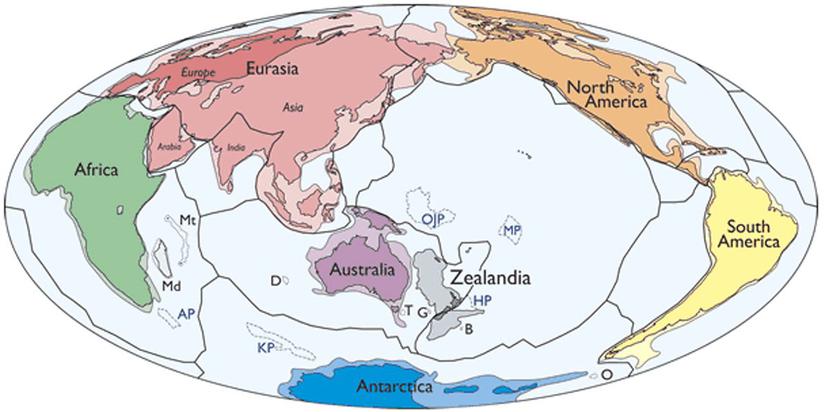 La identificación de Zealandia como un continente geológico, en lugar de un conjunto de islas continentales, fragmentos y trozos, representa de mejor manera la geología de esa parte de la Tierra. (Geological Society of America)