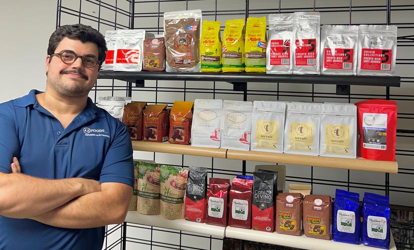 Andrés Zayas, presidente de la distribuidora AZ Foods, tiene en su portafolio de productos 10 marcas de café 100% puertorriqueño y busca añadir más.