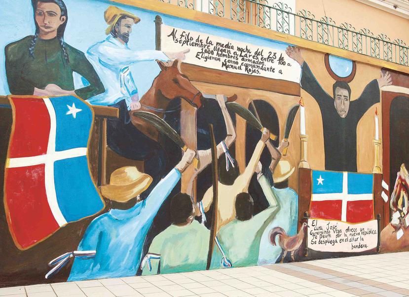 Obra dedicada al Grito de Lares en el Paseo 24 de septiembre en San Sebastián. (Archivo GFR Media)
