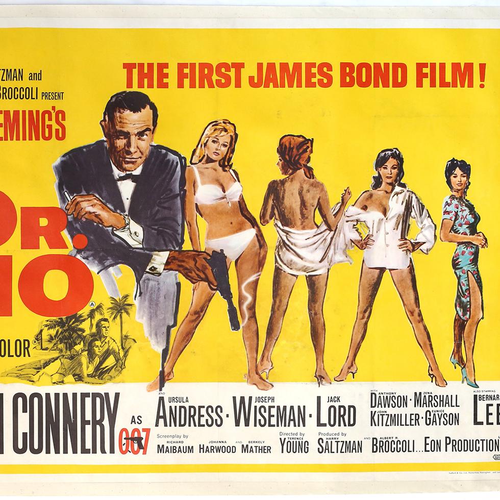 Afiche de "Dr. No", la primera película de "James Bond", protagonizada por Sean Connery.