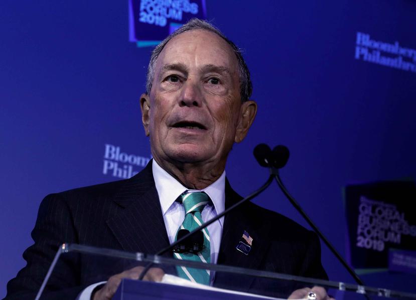 El precandidato demócrata y exalcalde de Nueva York Michael Bloomberg. (EFE/EPA/PETER FOLEY)