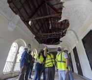 Los daños estructurales en la histórica Escuela Central de Artes Visuales, en Santurce, fueron provocados por el huracán María, en 2017, y seis años después aún no han sido reparados.