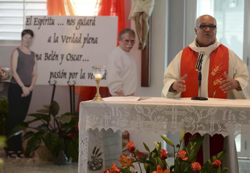 Padre Pedro celebró la misa en la que se pidió la excarcelación de estos presos boricuas.