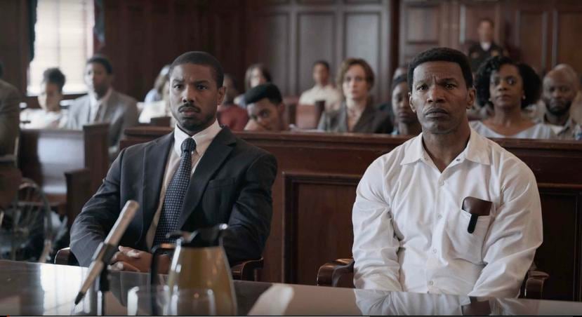 La cinta retrata la incansable lucha del abogado Bryan Stevenson por los derechos de afroamericanos encarcelados en EE.UU. Michael B. Jordan y Jamie Foxx protagonizan la misma. (Suministrada)