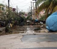 En la foto, la destrucción que causó el huracán María al casco urbano de Arecibo el 20 de septiembre de 2017.