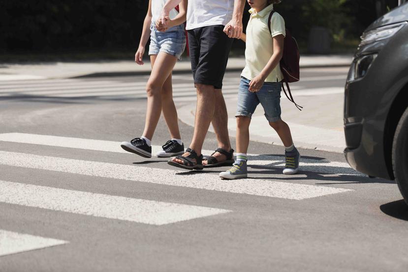 Está prohibido que los conductores detengan su auto sobre o después de las líneas blancas pintadas en la calle que indican el área por la que caminan los peatones mientras el semáforo está en luz roja. (Shutterstock.com)