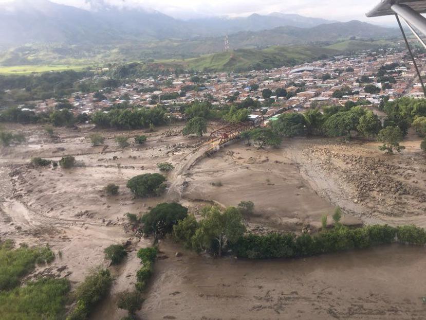 Imagen aérea captada por la Unidad Nacional para la Gestión del Riesgo de Desastres.