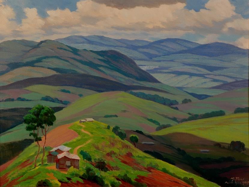 Precioso paisaje del maestro Miguel Pou (1880 - 1968).