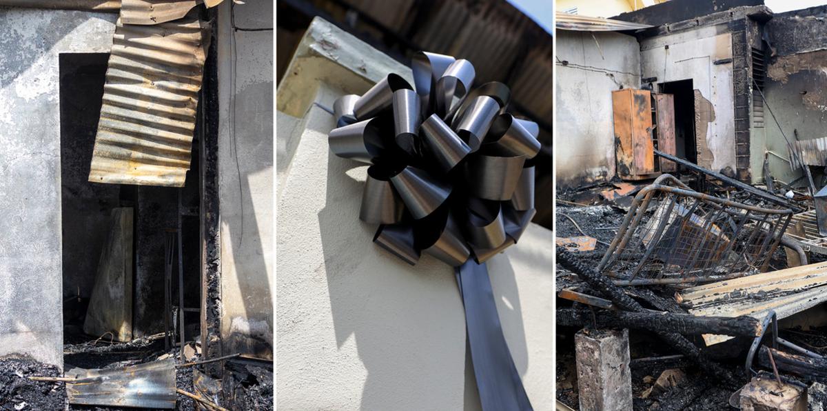 Fuego por velas en Barrio Obrero: las imágenes luego de la tragedia