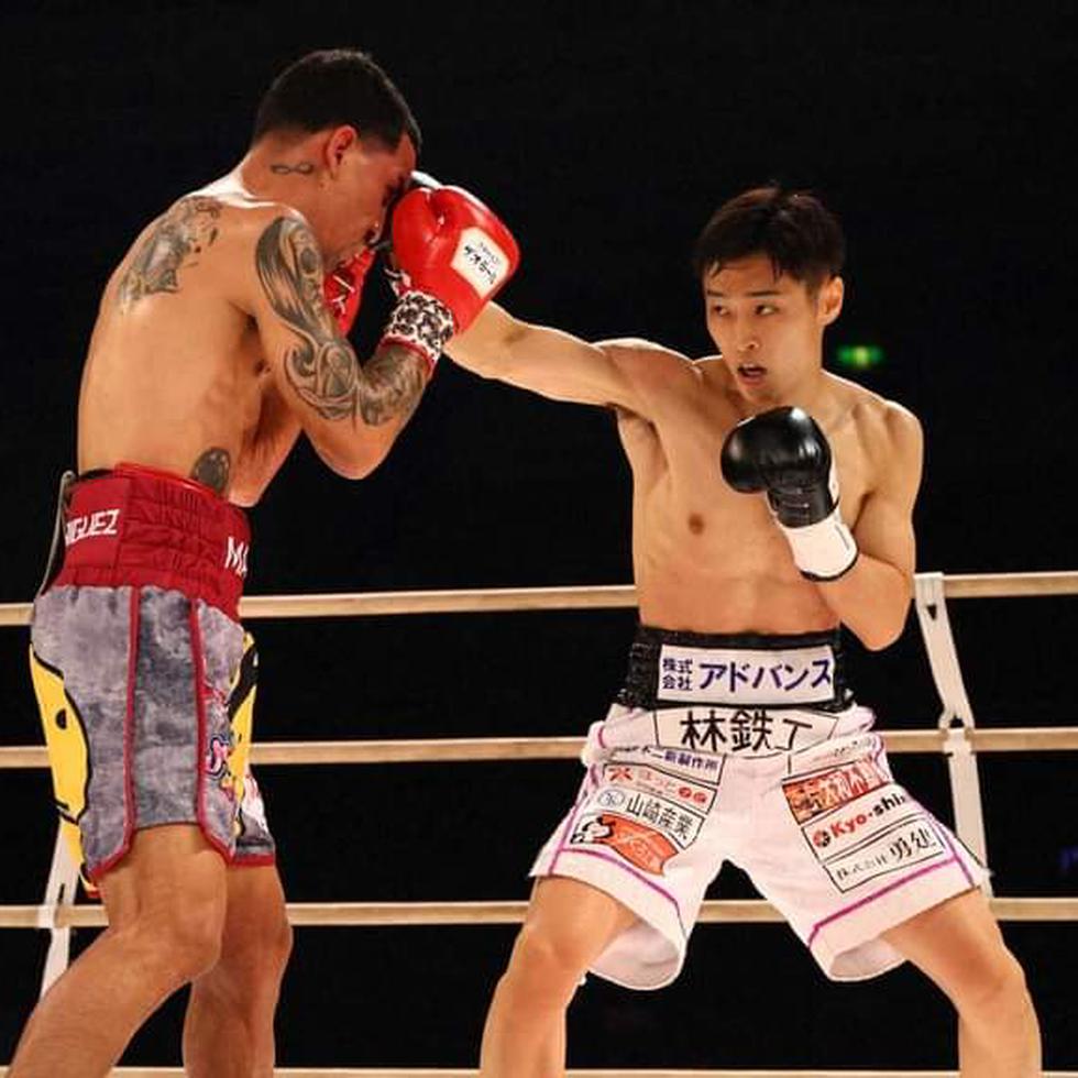 Manny Rodríguez durante el combate ante el japonés Ryosuke Nishida.