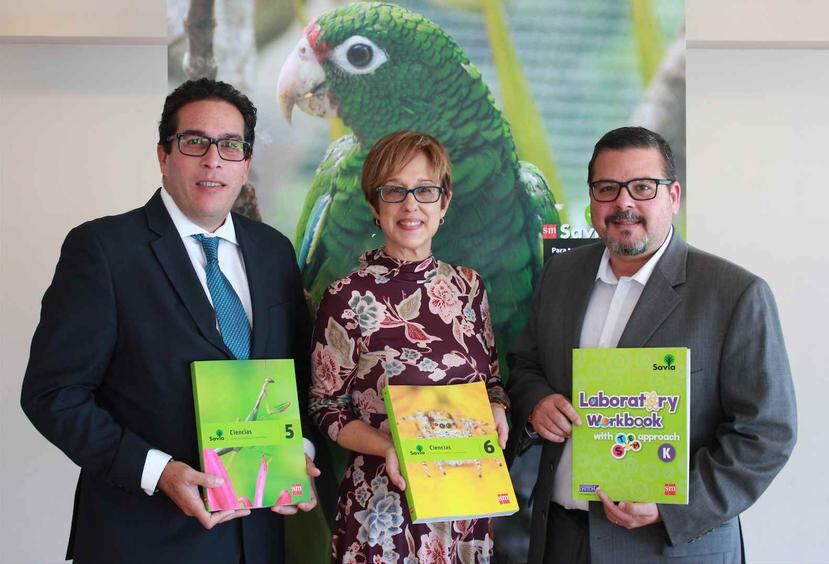 Desde la izquierda, Juan Reyes, director general de SM, María Mercedes Grau,  responsable de Asesoría Pedagógica de SM y Daniel Oti, director comercial de SM.