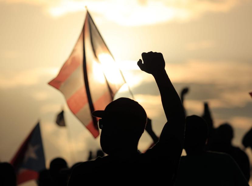 Fotografía tomada el 18 de julio de 2019, durante una de las manifestaciones en el Viejo San Juan en reclamo de la renuncia del gobernador Ricardo Rosselló Nevares.