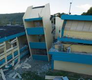 La escuela Agripina Seda, en Guánica, sufrió un colapso parcial de varias de sus estructuras luego del terremoto de magnitud 6.4 que se registró el 7 de enero de 2020.