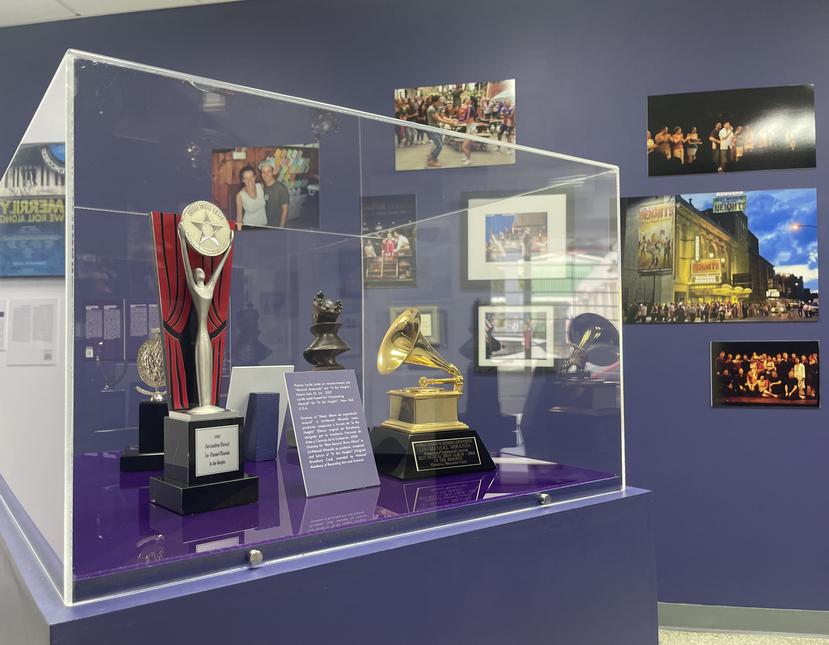 Several of the awards with which “Hamilton” has been honored can be seen in the gallery.