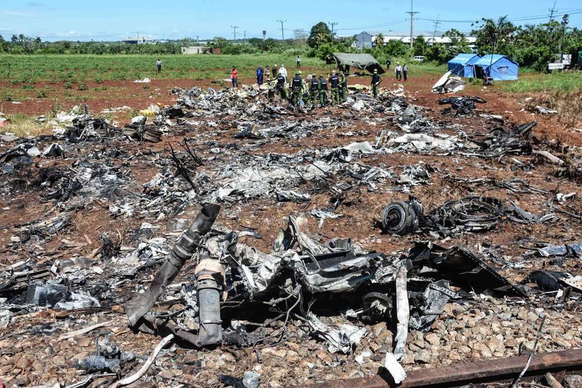 En el accidente del Boeing 737-200 rentado por la empresa estatal Cubana de Aviación a una empresa mexicana, murieron 112 de sus 113 ocupantes, 110 de ellos en el acto, incluyendo la tripulación de origen azteca. (EFE)