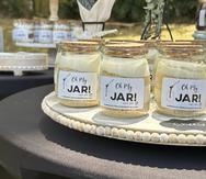 La oferta de Oh my Jar! viene en frascos de 7 onzas, 12 onzas y 3 onzas.