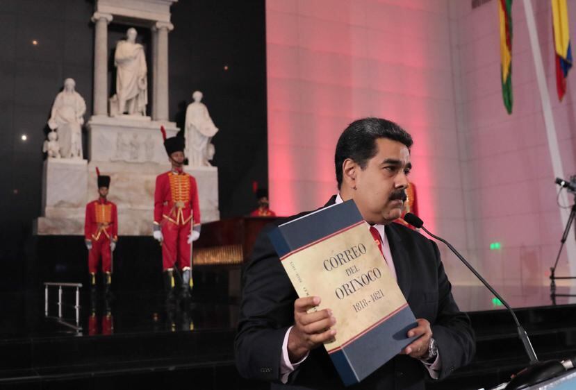 Nicolás Maduro, durante un acto con motivo de la entrega del Premio Nacional de Periodismo en Caracas, Venezuela. (EFE)