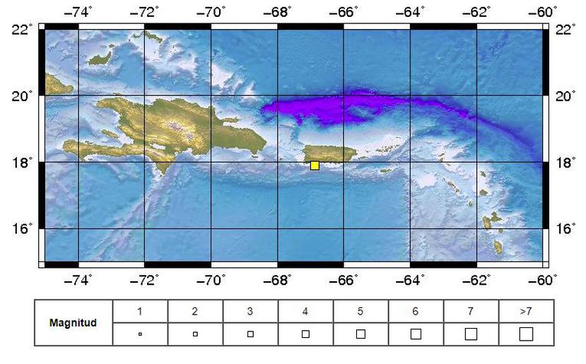 El epicentro se ubicó a 17.16 kilómetros al sur-sureste de Guánica. (RSPR)
