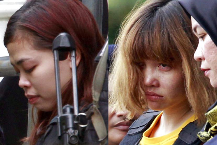 La indonesia Siti Aisyah (izquierda) y la vietnamita Doan Thi Huong (derecha están arrestadas por asesinato de Kim Jong-nam, el hermano mayor del líder norcoreano, Kim Jong-un (AP).