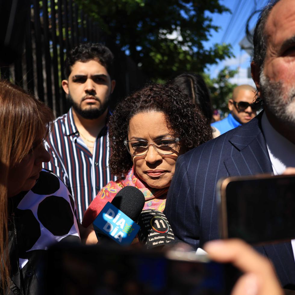 San Juan, Puerto Rico. Sentencia de la exrepresentante María Milagros Charbonier y su esposo, Orlando Montes en el Tribunal federal en Hato Rey. Foto Xavier Araújo