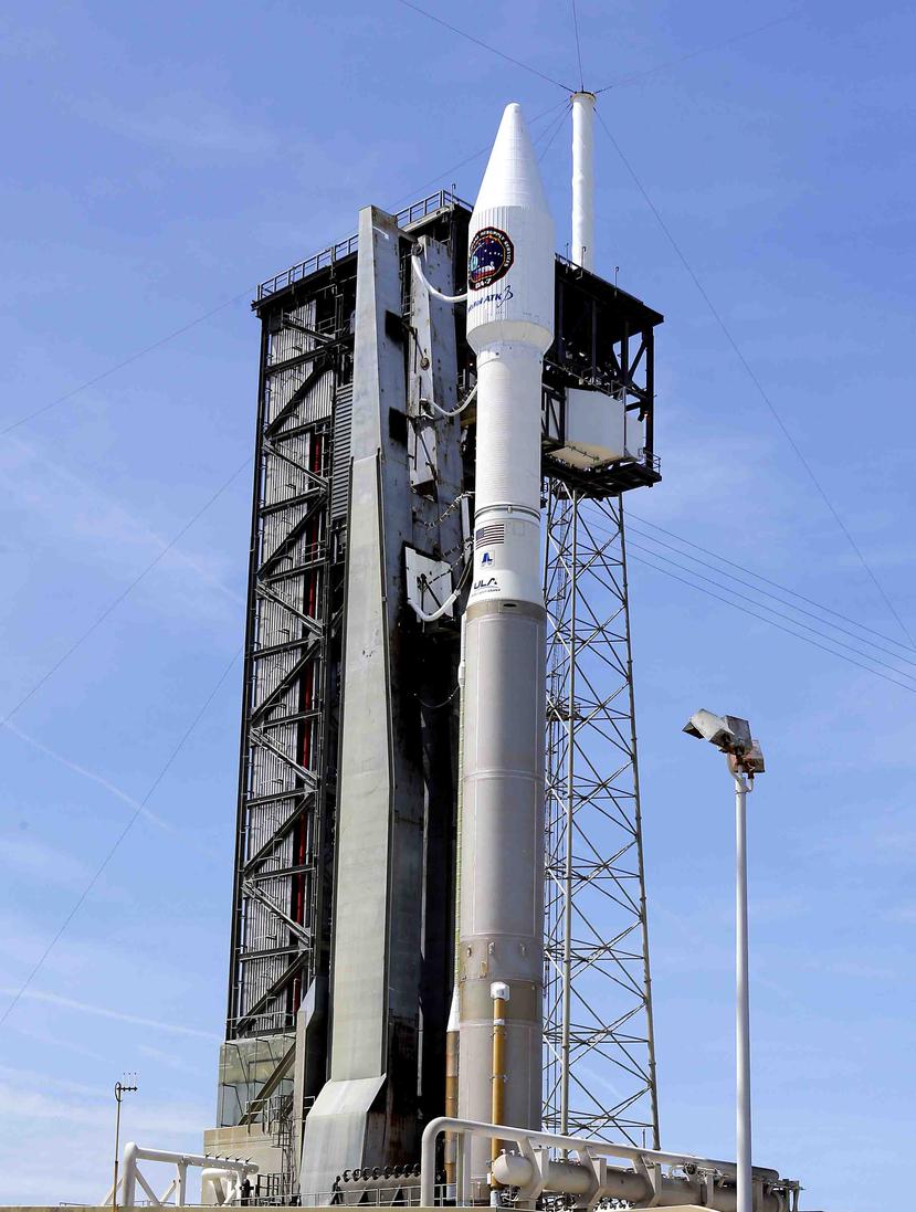 El lanzamiento del vehículo Cygnus fue hecho con un cohete Atlas V, bautizado como SS John Glenn. (AP)