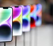 Los nuevos modelos del iPhone 14 durante el evento de presentación de Apple en la sede de la compañía en Cupertino, California, el 7 de septiembre de 2022.