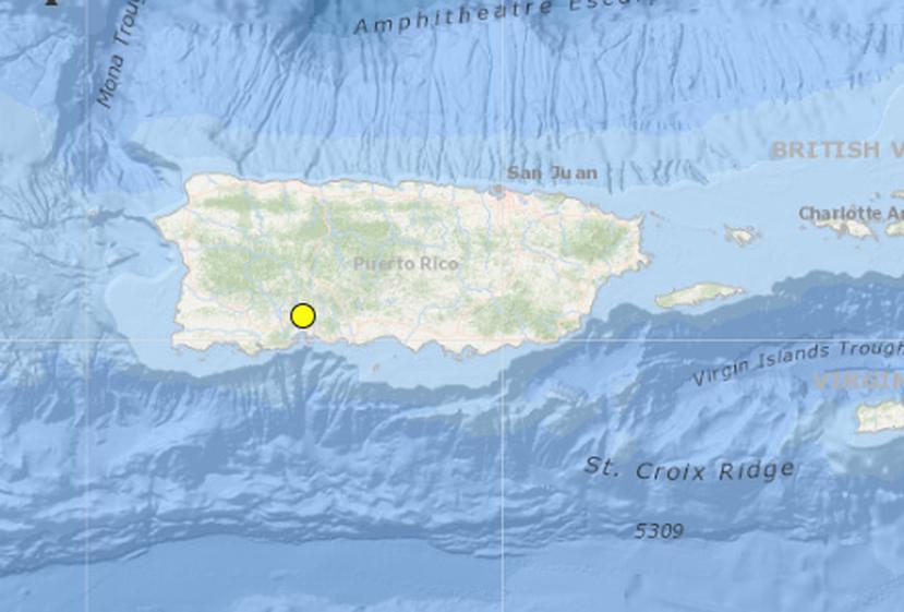 Mapa que ilustra el lugar donde se localizó el epicentro del temblor de las 6:41 a.m. del 29 de noviembre de 2022.