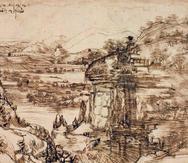 La obra más antigua del artista renacentista Leonardo Da Vinci, datada en 1473 (EFE).