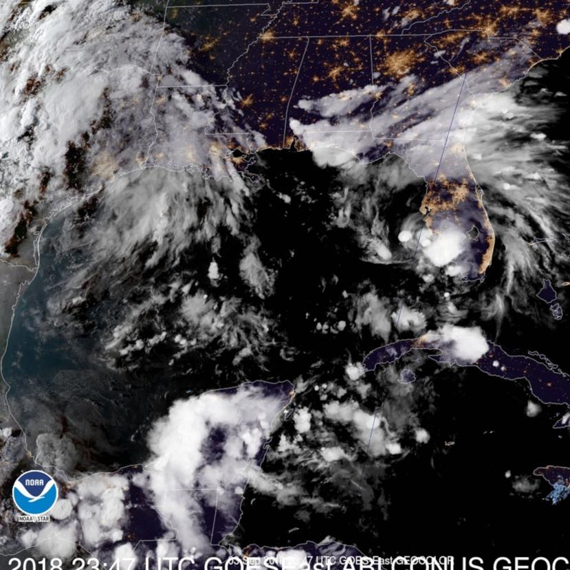 Imagen de la tormenta tropical Gordon capturada por el satélite GOES-16. (NOAA)