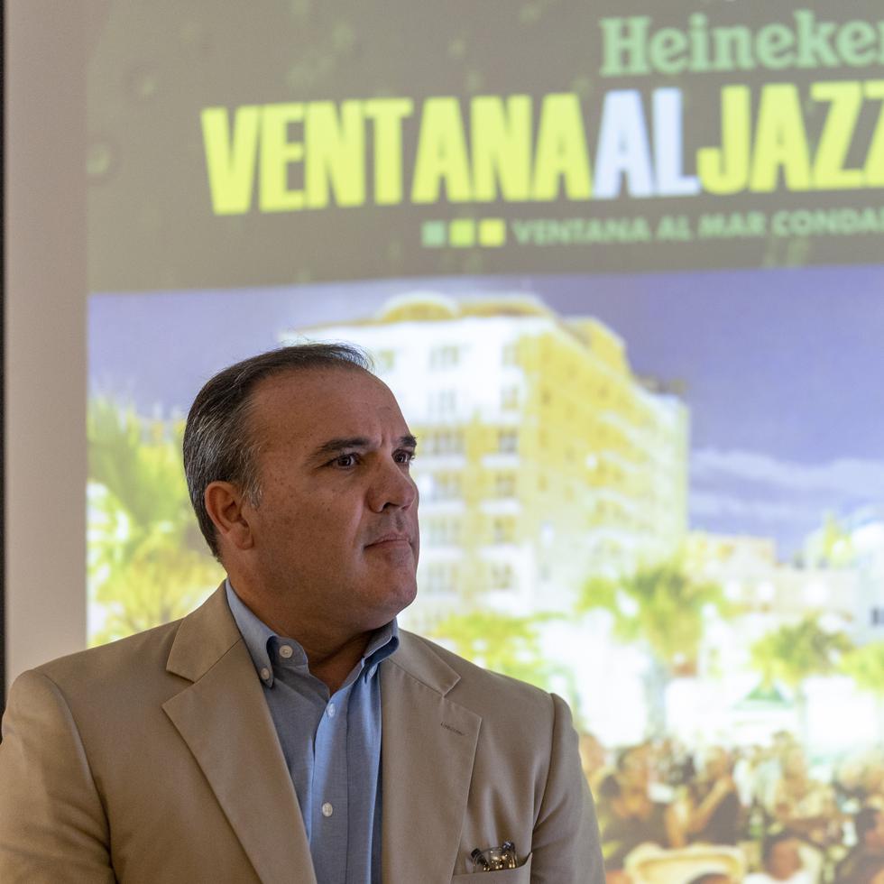 Conferencia de prensa sobre el regreso del Heineken Jazz Fest. 

En la foto Pedro Zorrilla principal ejecutivo de GFRMedia