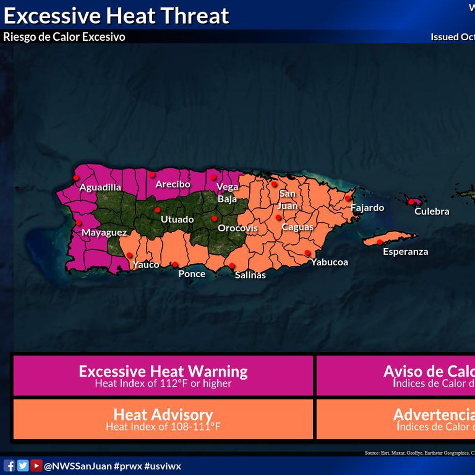 Varios municipios del interior fueron incluidos en la advertencia de calor.